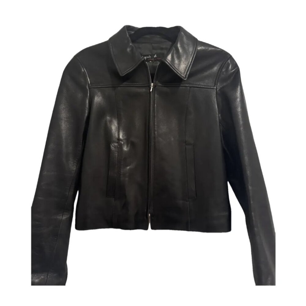 Agnès b. lambskin leather jacket